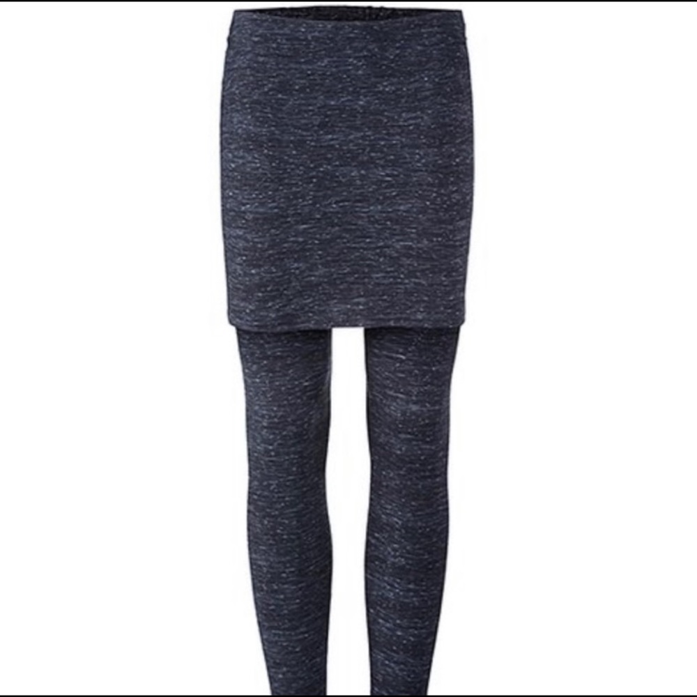 CAbi Spacedyed Black Skirted Cropped Leggings